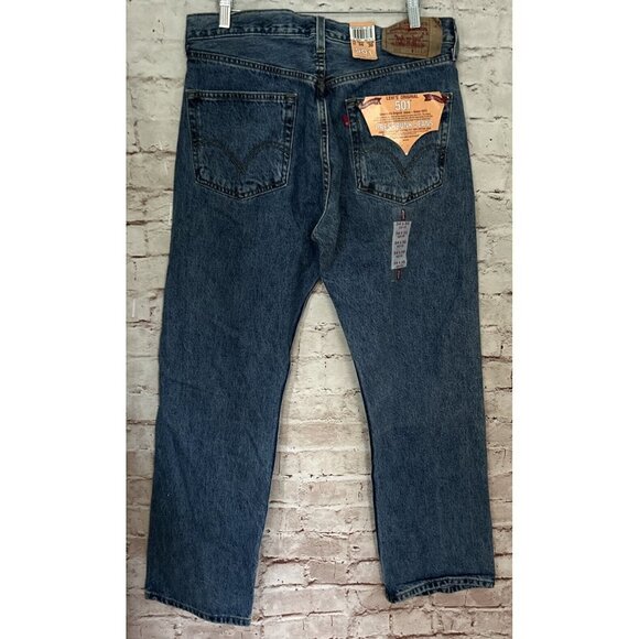Vintage 90s Levis 501 Denim Jeans 34 x 30 Preshrunk 100% Cotton - Picture 4 of 5
